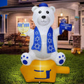 6 ft Hanukkah Bear with Star of David and Menorah, Hanukkah outdoor decoration