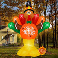 14 ft Inflatable Turkey with Colorful Tail, Thanksgiving outdoor decoration